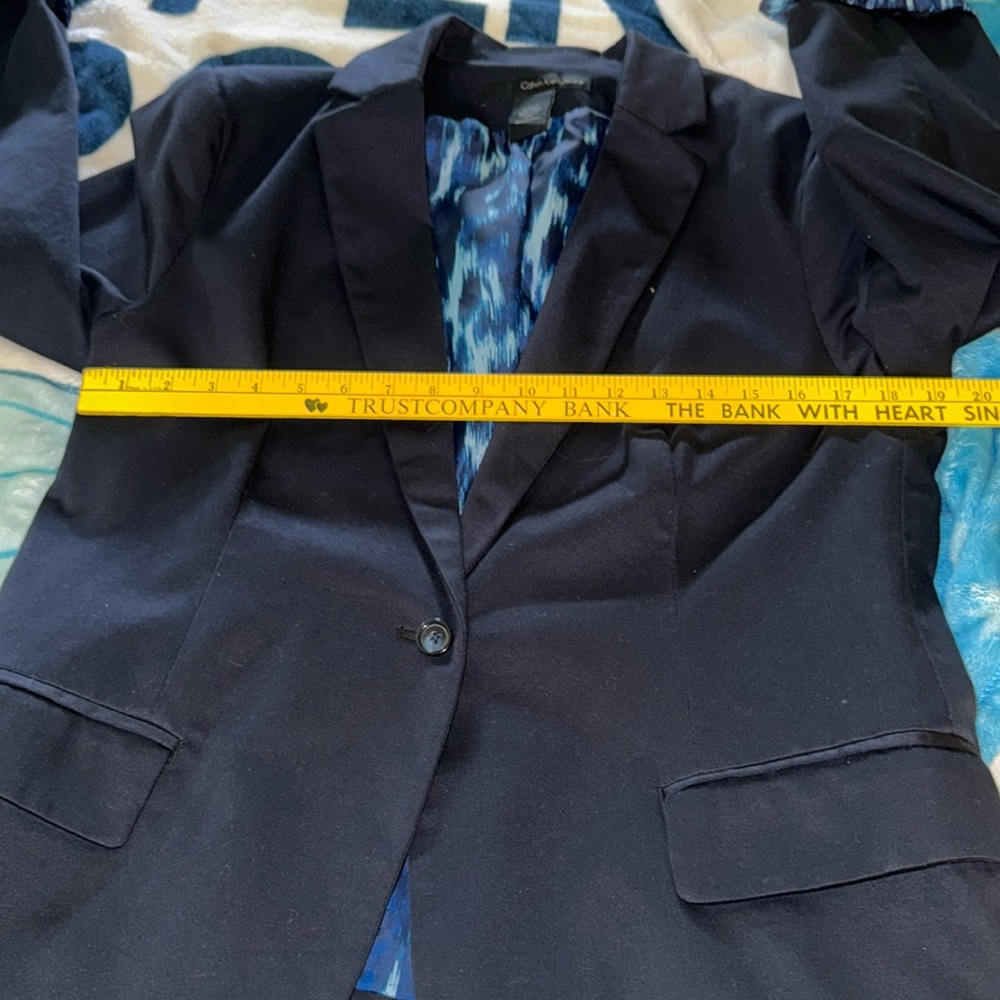 Calvin Klein XL navy 98% cotton blazer - Picture 8 of 13